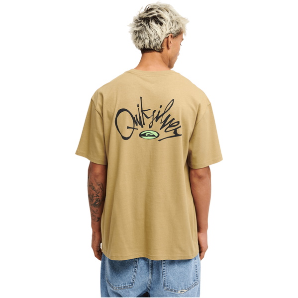 2026 Quiksilver Mens Harbor Short Sleeve T-Shirt EQYZT08450 - Kelp